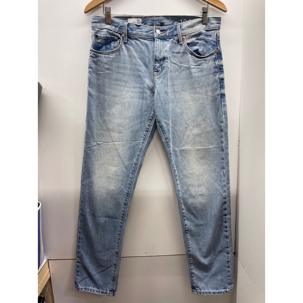 Gap 1969 Sexy Boyfriend Jeans Light Wash Denim 27 Tall Tapered Leg Mid Rise